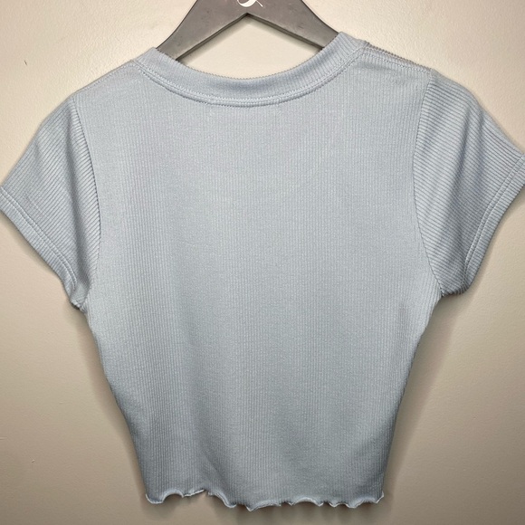 Ocean Drive Ribbed Cropped Tee. - Picture 6 of 6